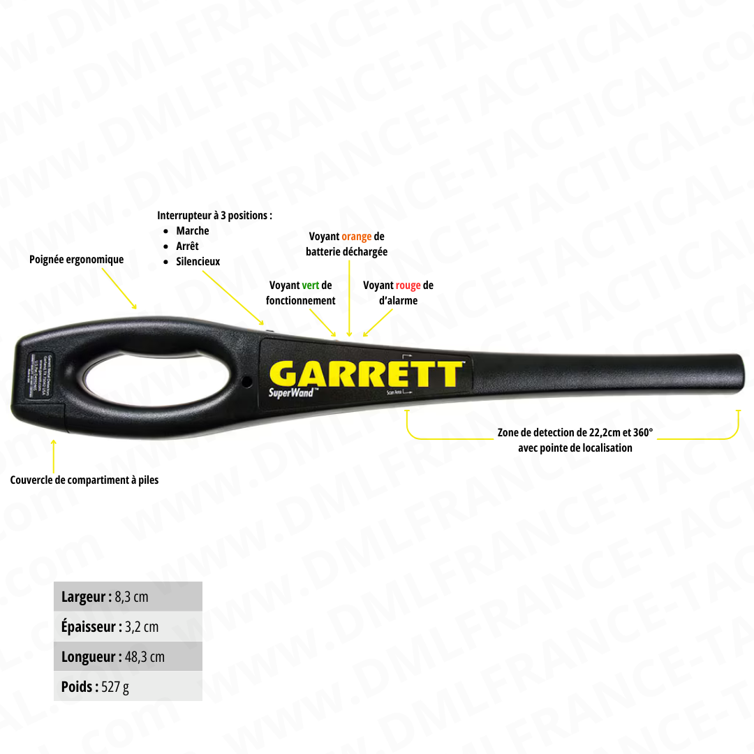 Détecteur de Métal Garrett SuperWand