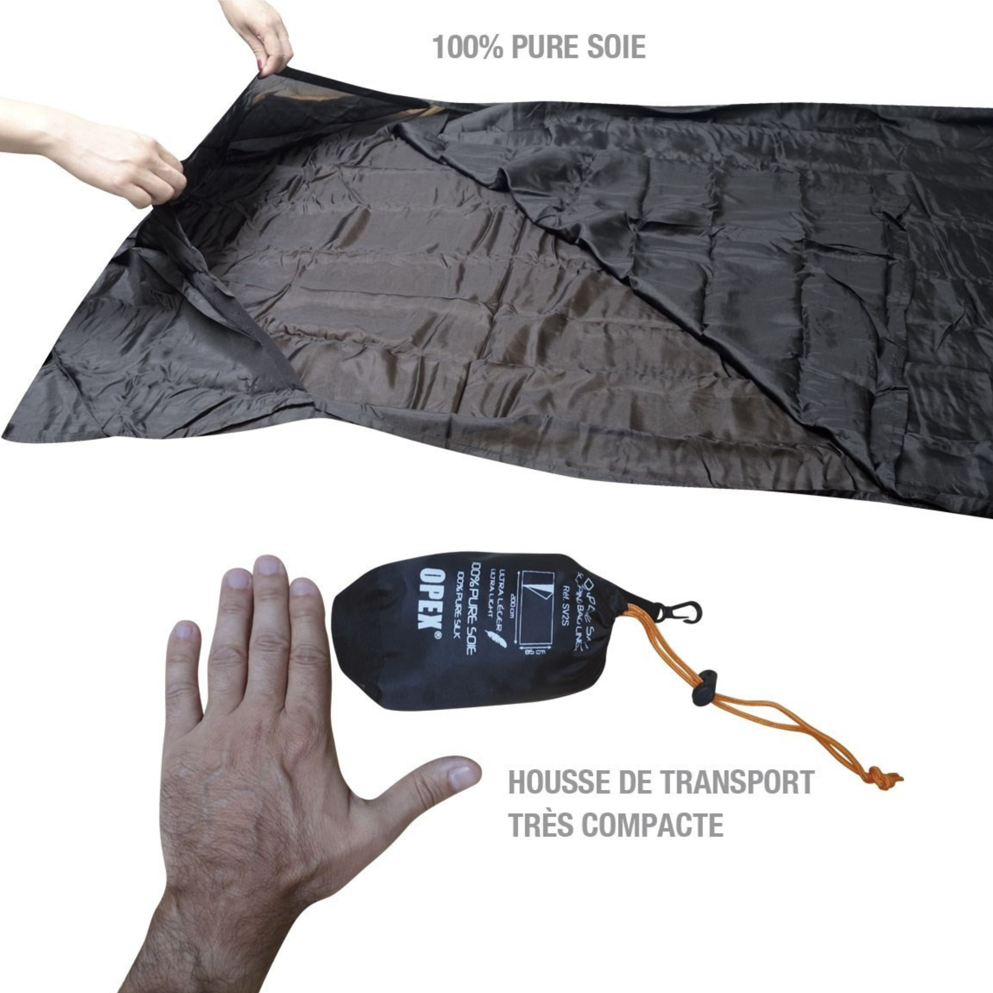 Drap Pure Soie type Sac à Viande pour Sac de Couchage