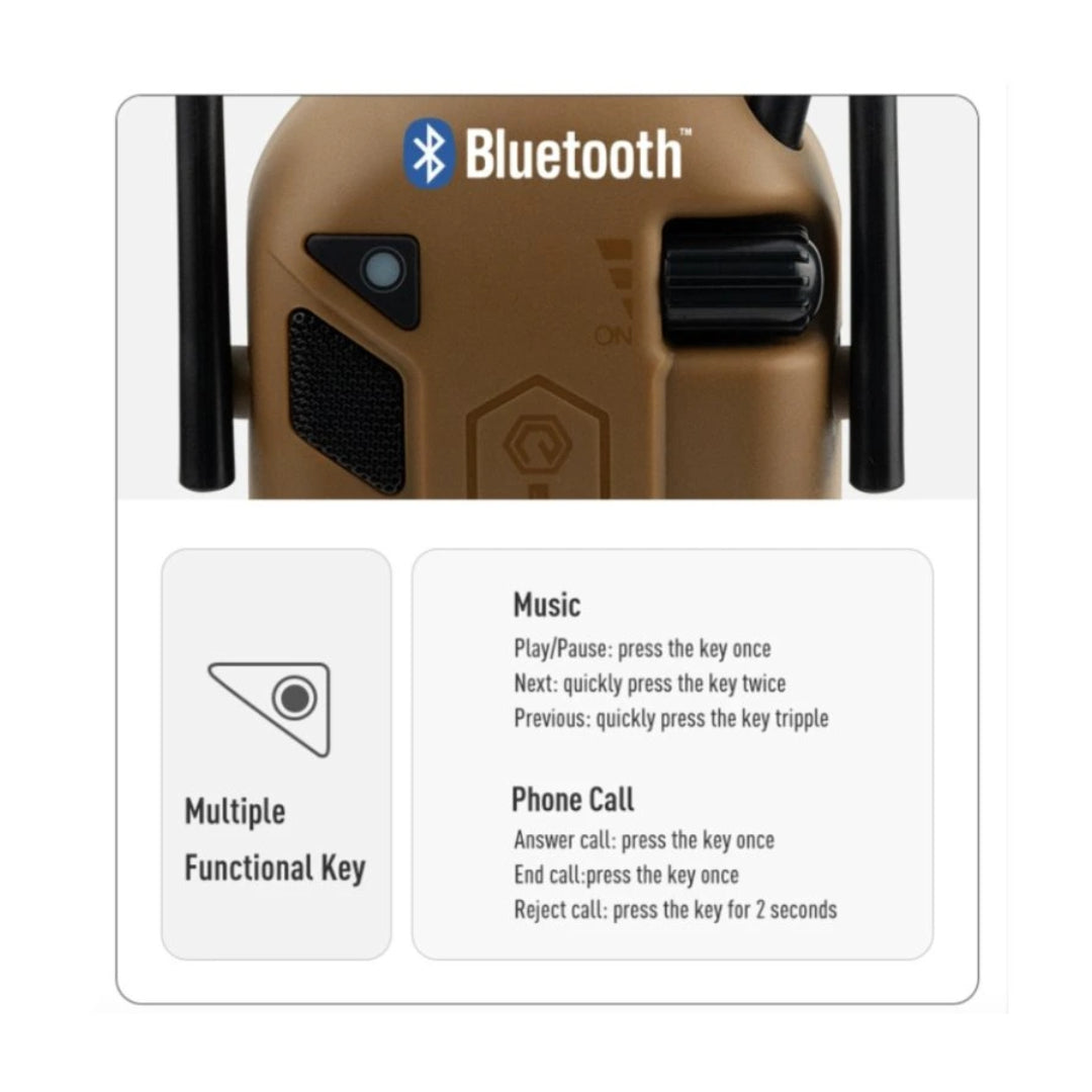 Casque anti-bruit électronique avec bluetooth M300T