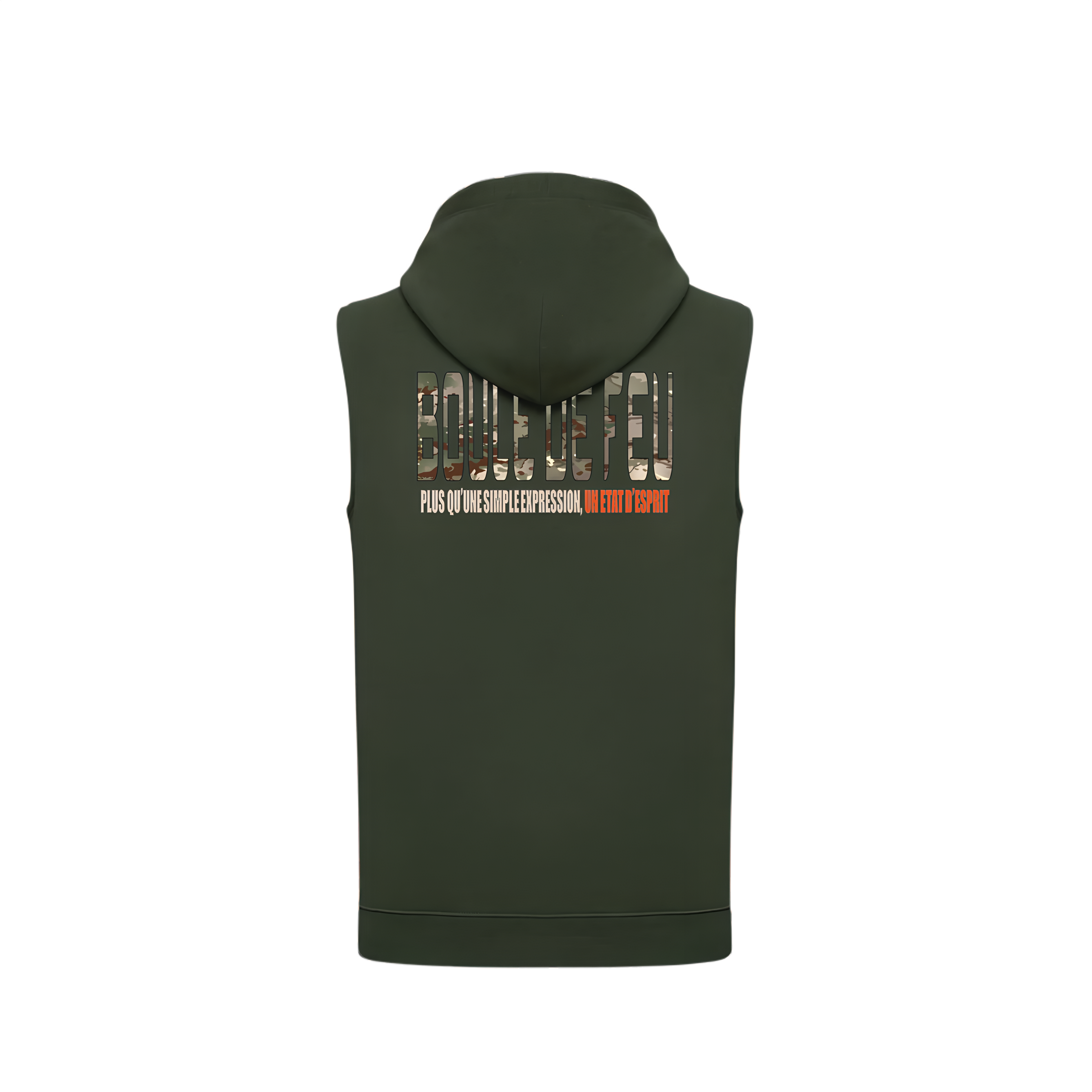 Sweat à capuche sans manches Boule de Feu