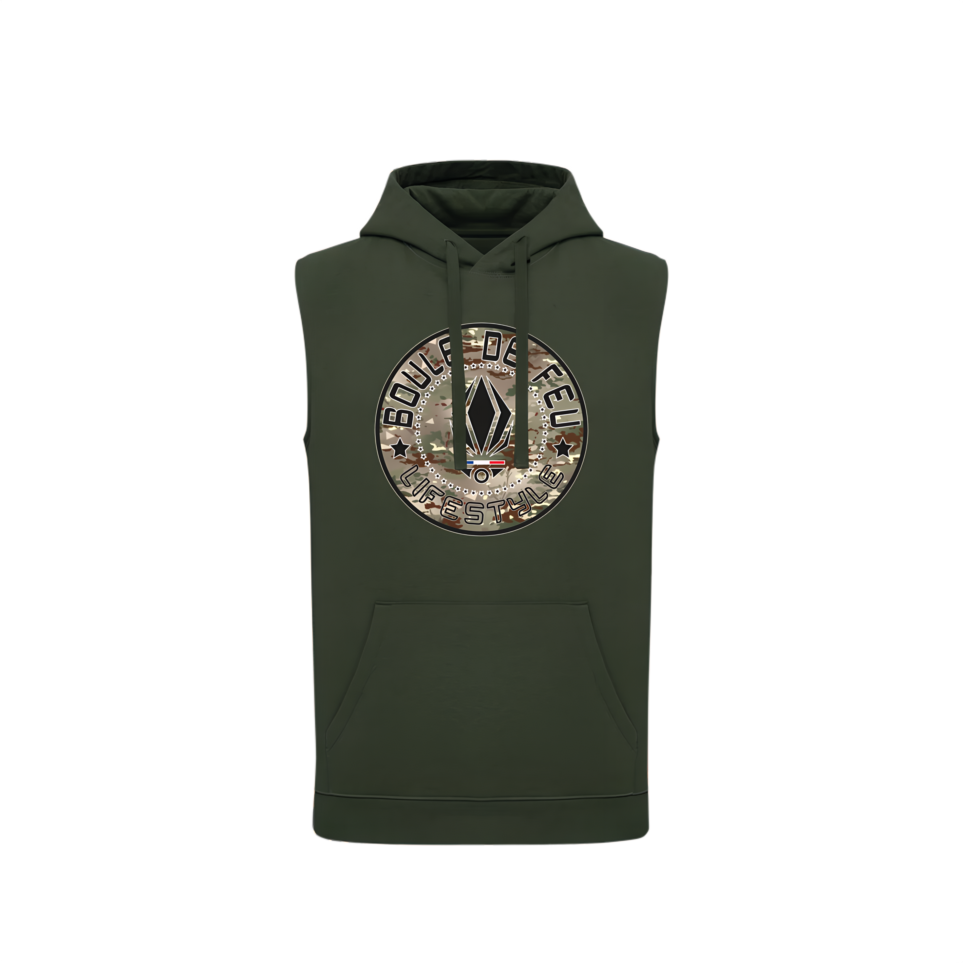 Sweat à capuche sans manches Boule de Feu