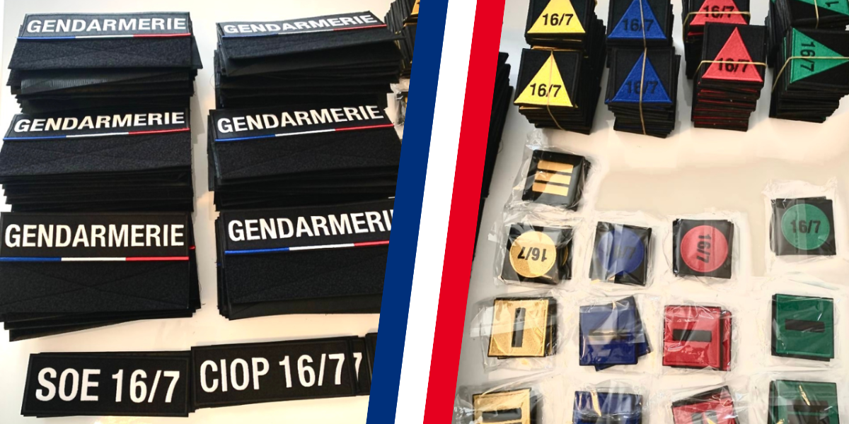 Fabrication de bande velcro sur-mesure, police, gendarmerie, armée, administration pénitentiaire, pompiers, sécurité