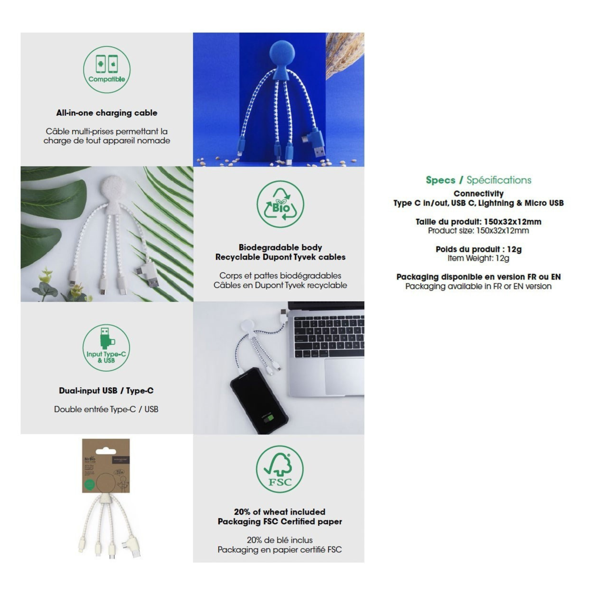 Cable Multi Connecteurs Personnalisable