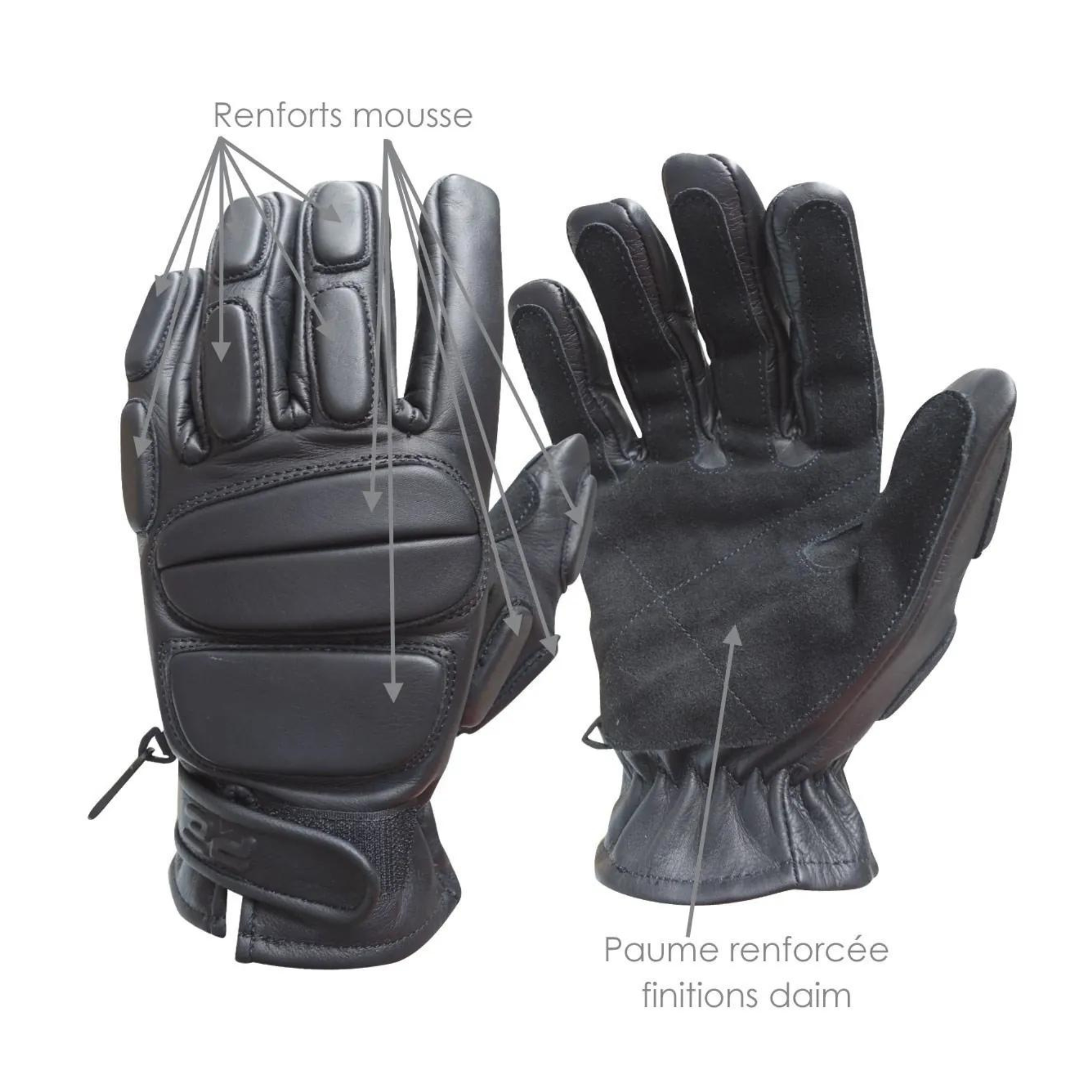 Gants SWAT Anti-Chocs en Cuir