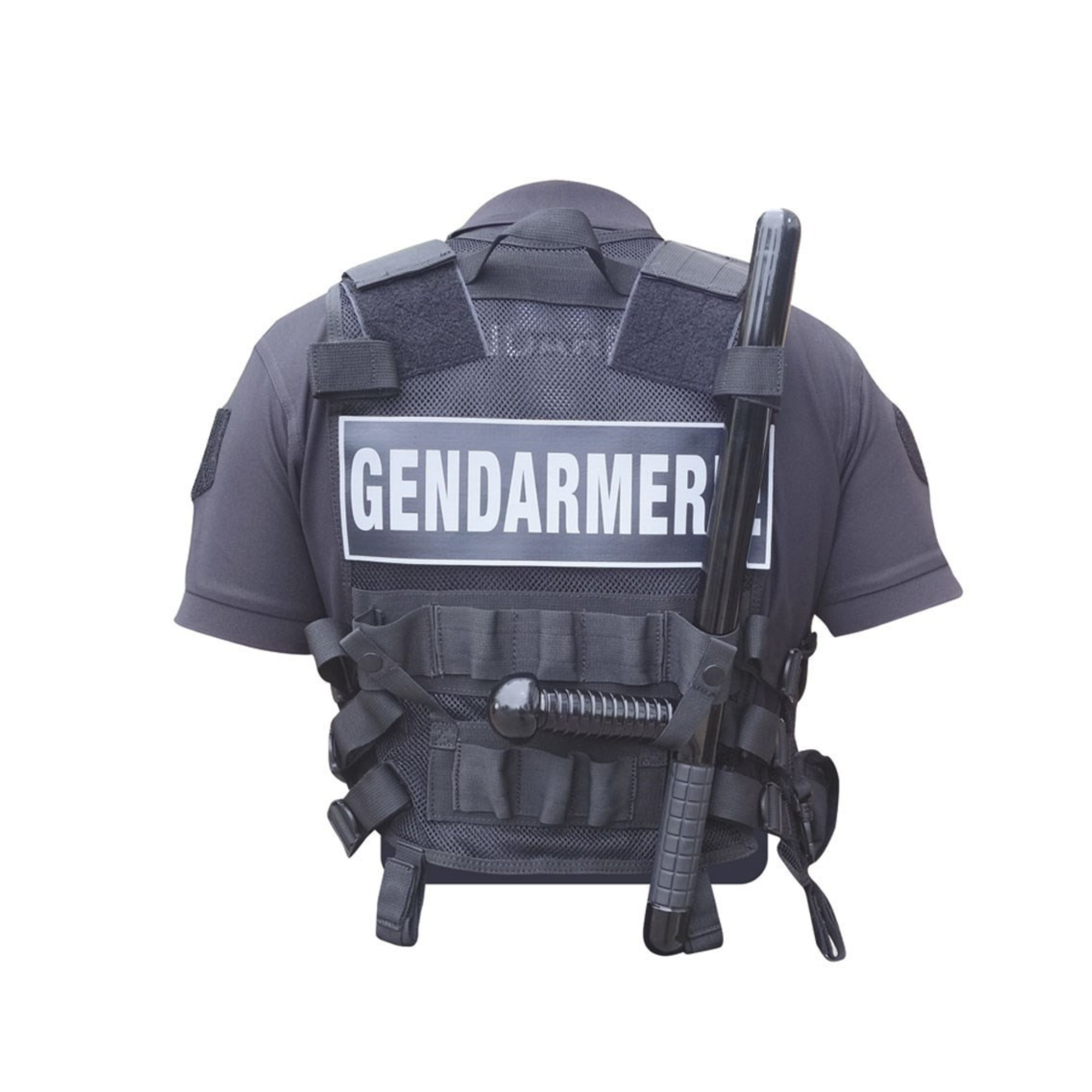 Gilet Tactique Force d'Intervention avec Holster pour PA ou Taser