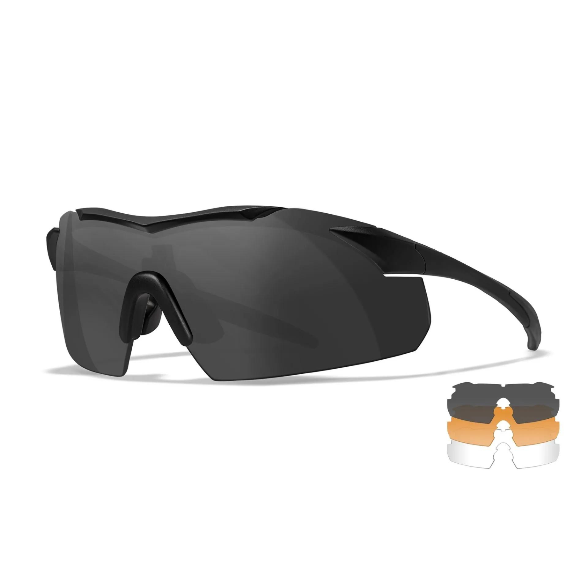 Lunettes Balistique WX VAPOR 2.5 - Triple Pack Verre Incolore + Verre Fumé + Verre Orange