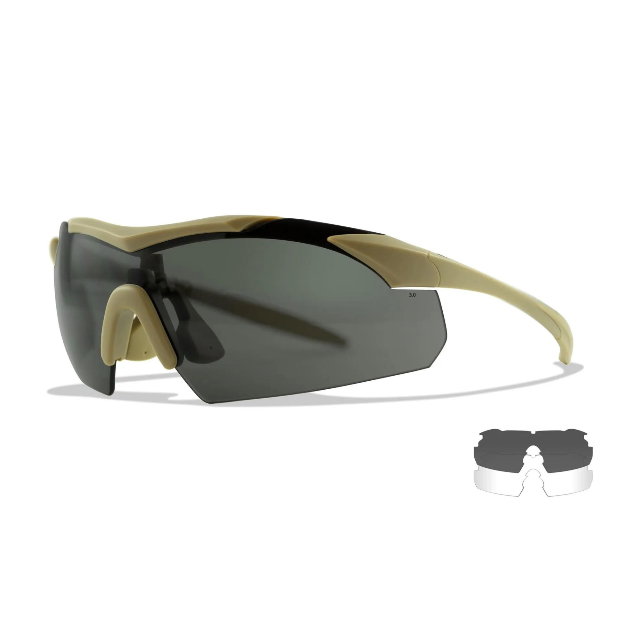 Lunettes Balistique WX VAPOR 2.5 - Double Pack Verre Incolore + Verre Fumé