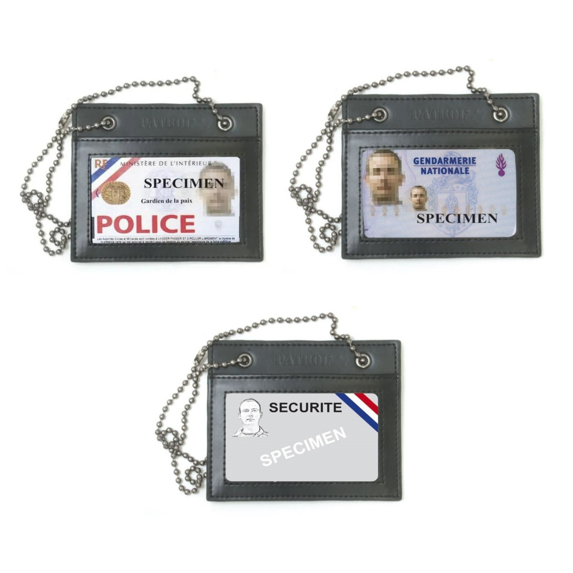 Porte-Cartes en Cuir avec Chaine Format CB