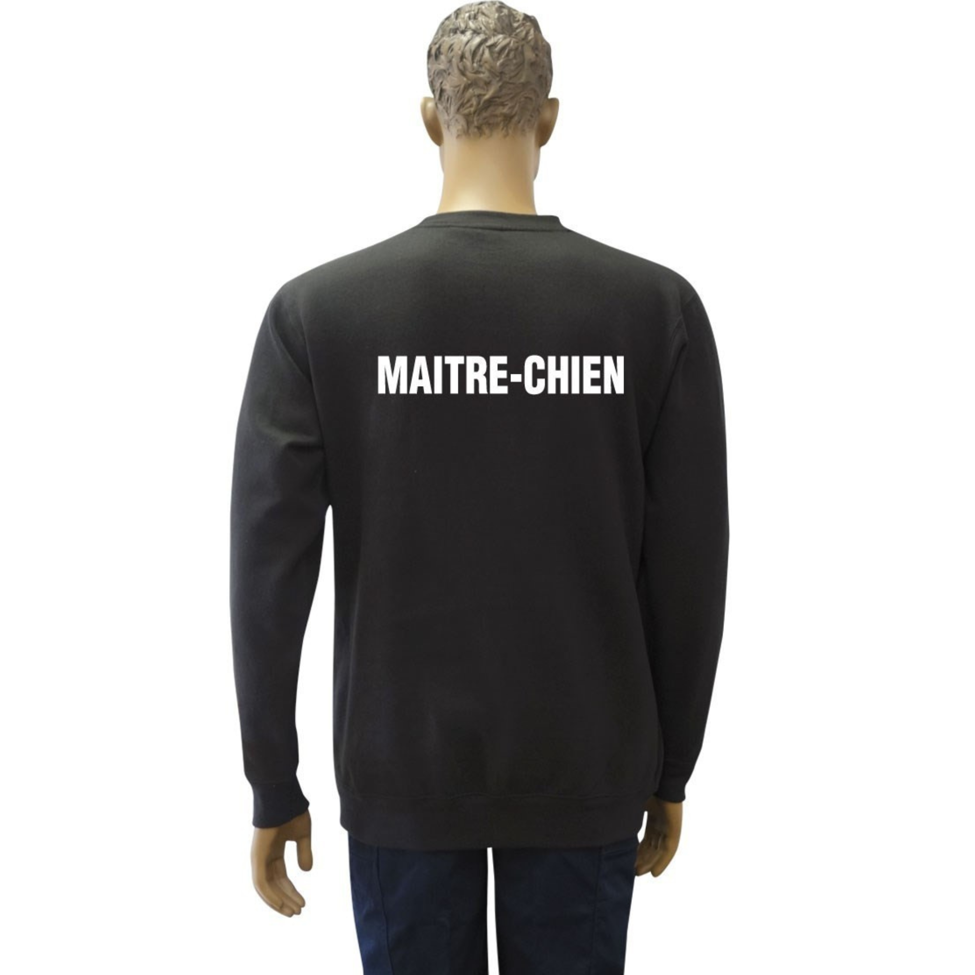 Sweat Noir avec Marquage Maitre-Chien