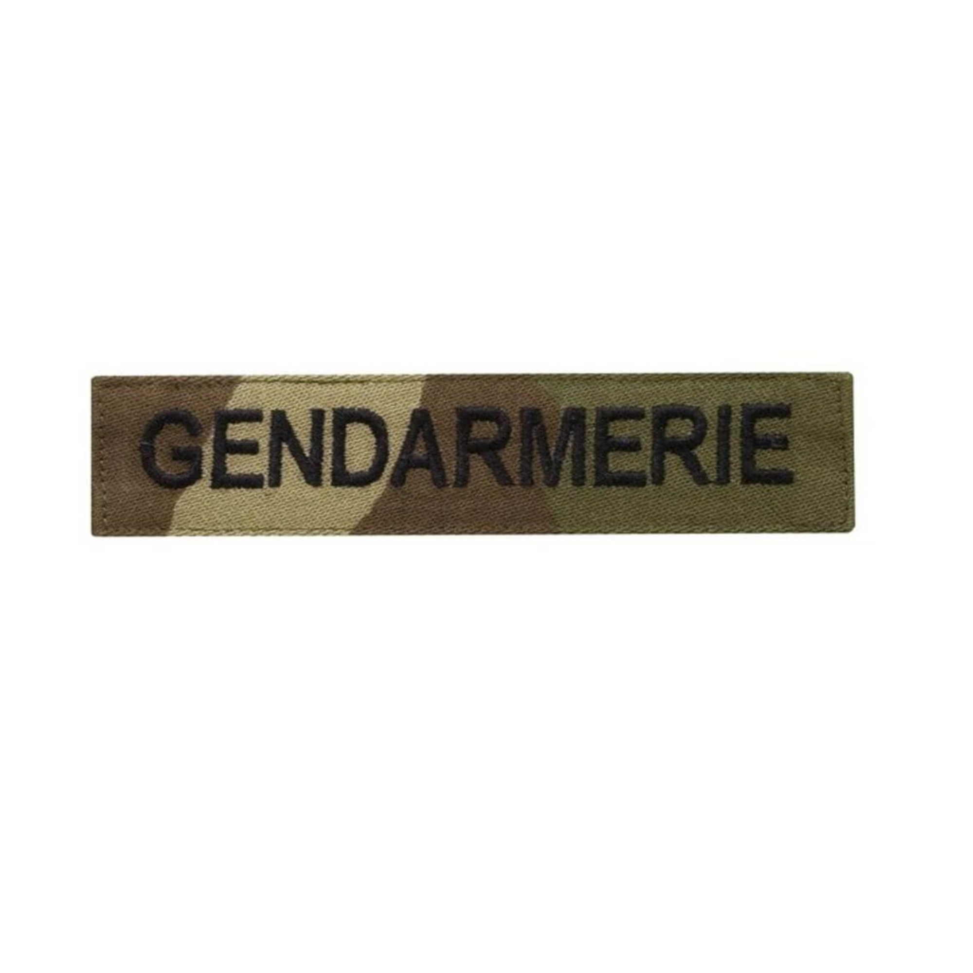 Bande Patro Gendarmerie Broderie Noire sur Tissu Camouflage CE