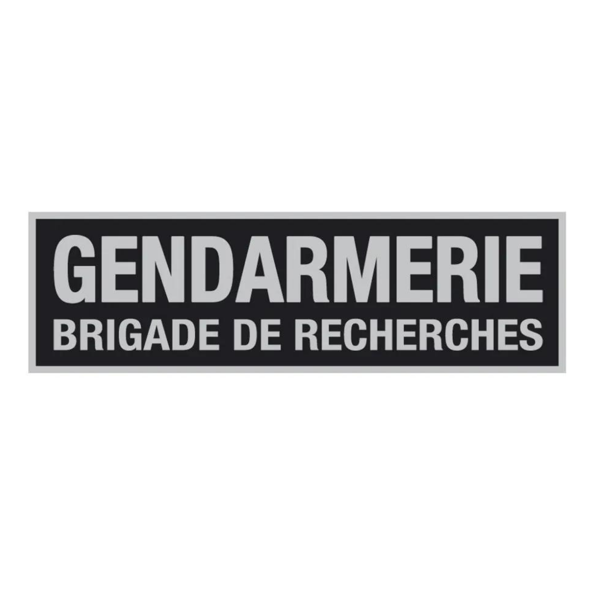 Bandeau d'Identification Réfléchissant Inversé Gendarmerie Brigade de Recherches