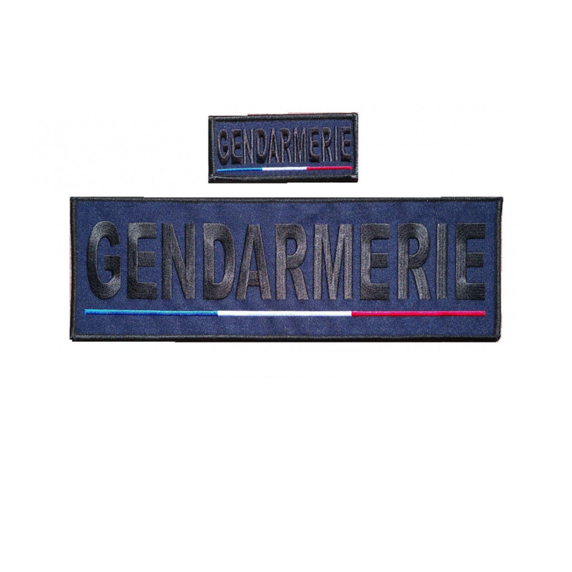 Jeu de Bandes Basse Visibilité Brodées Gendarmerie France