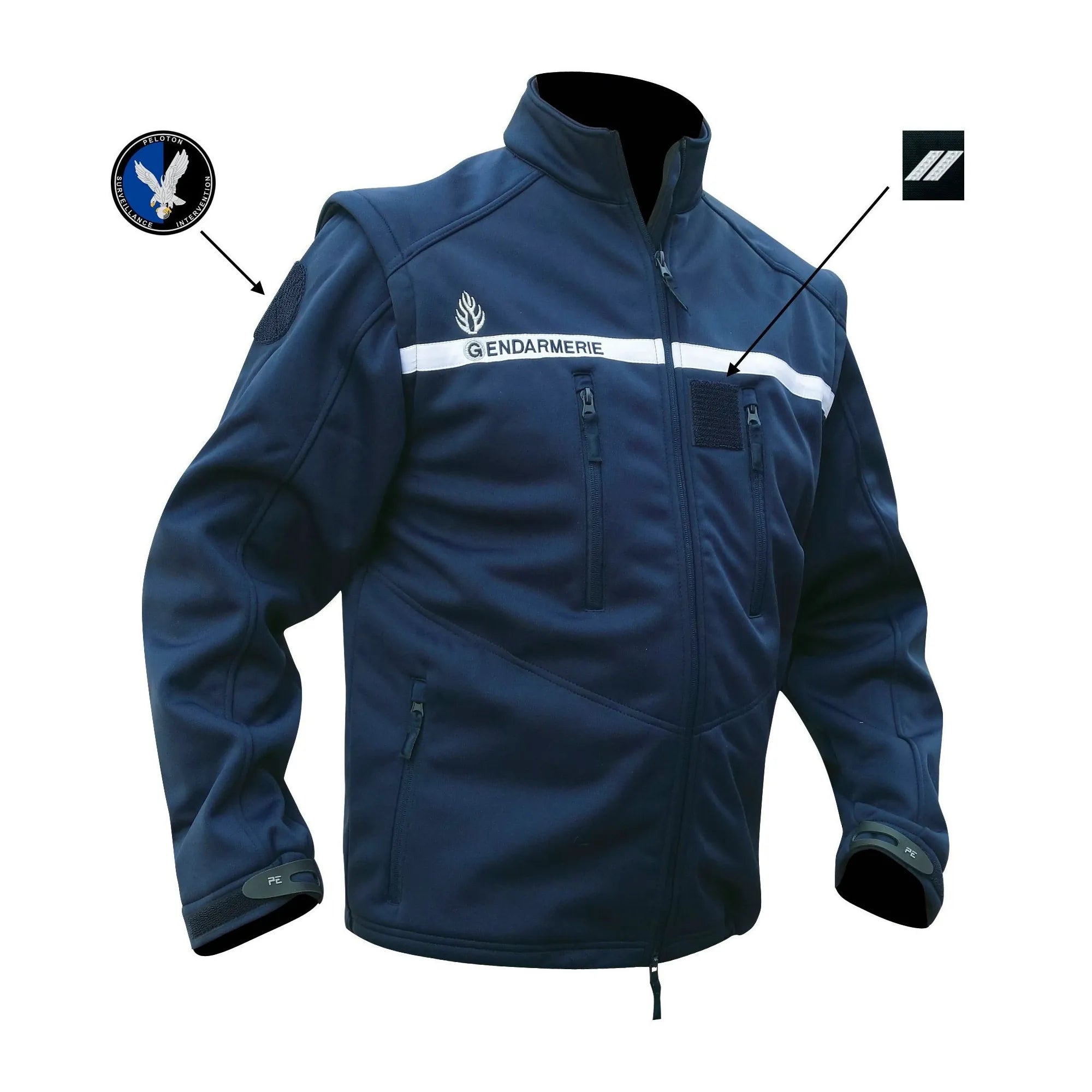 Veste Softshell 2 en 1 à Manches Amovibles Gendarmerie