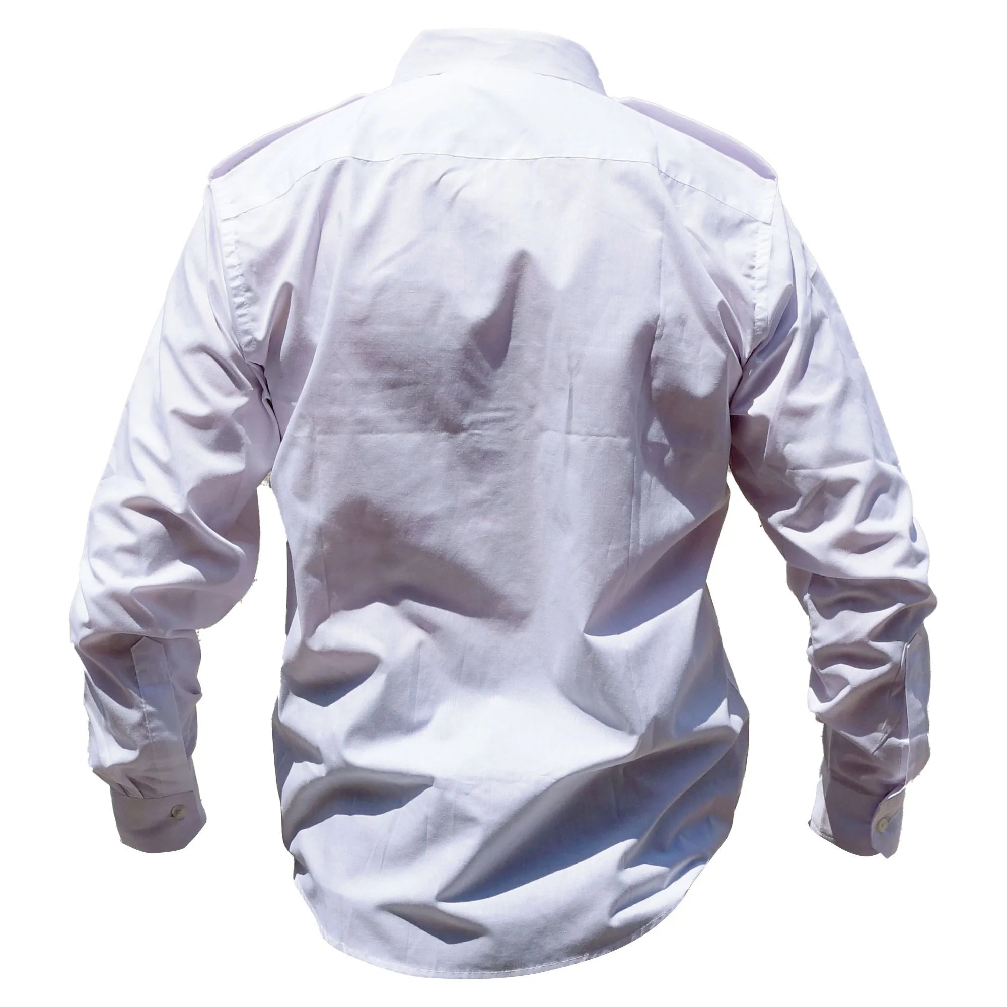 Chemise de Pilote Blanche à Manches Longues Brodé Sécurité