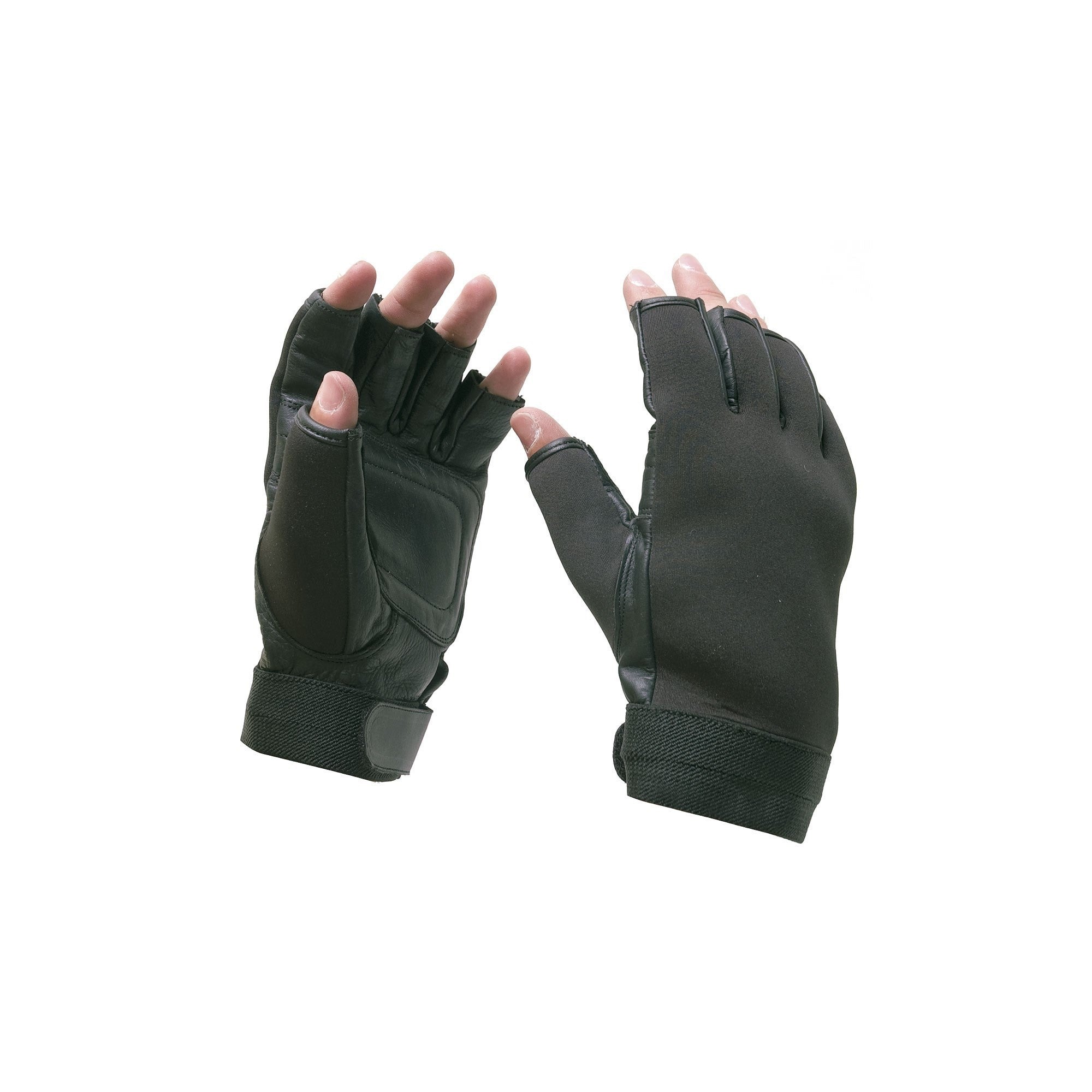 Gants Demi Doigt en Néoprène et Cuir