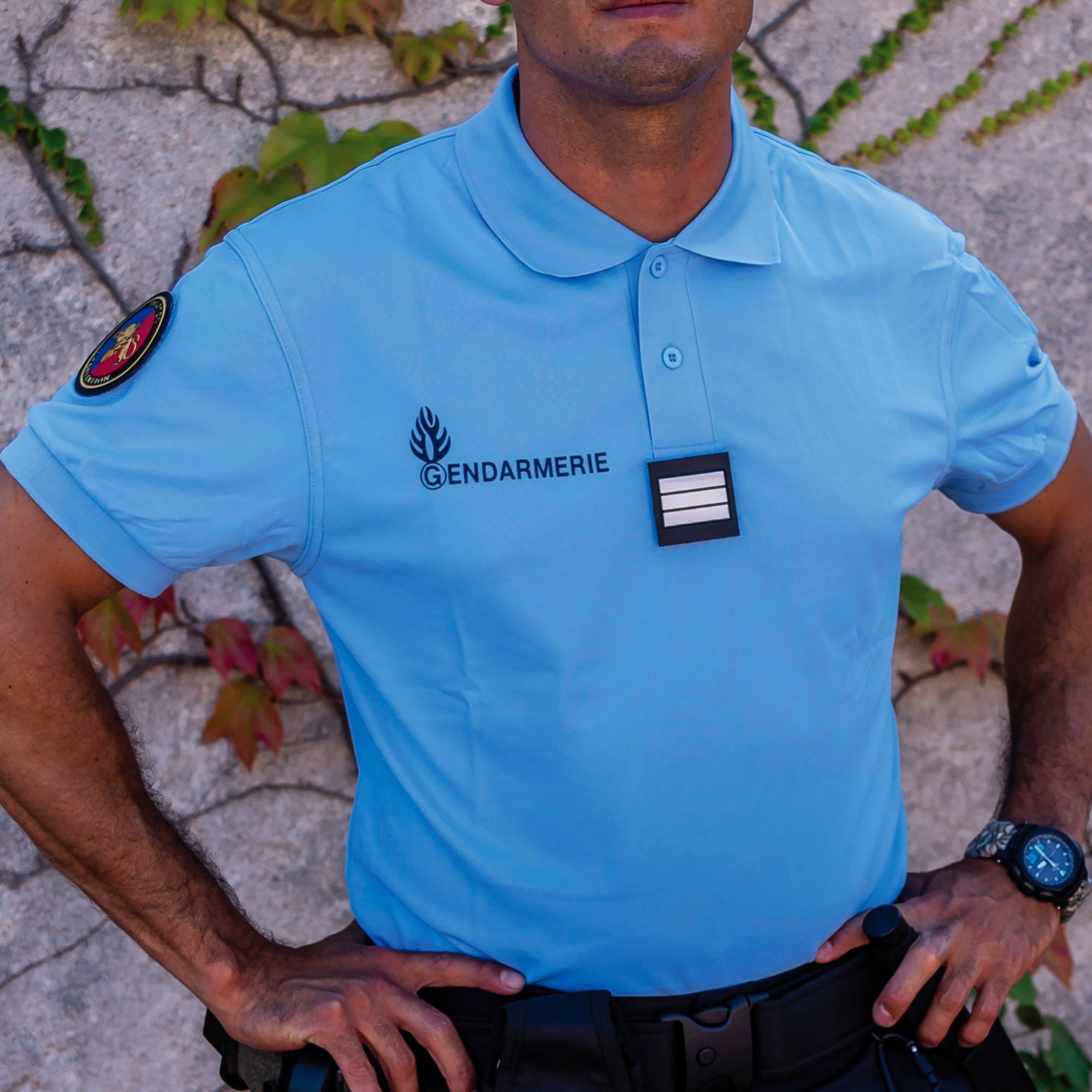 Polo Gendarmerie Bleu Cooldry® Manches Courtes