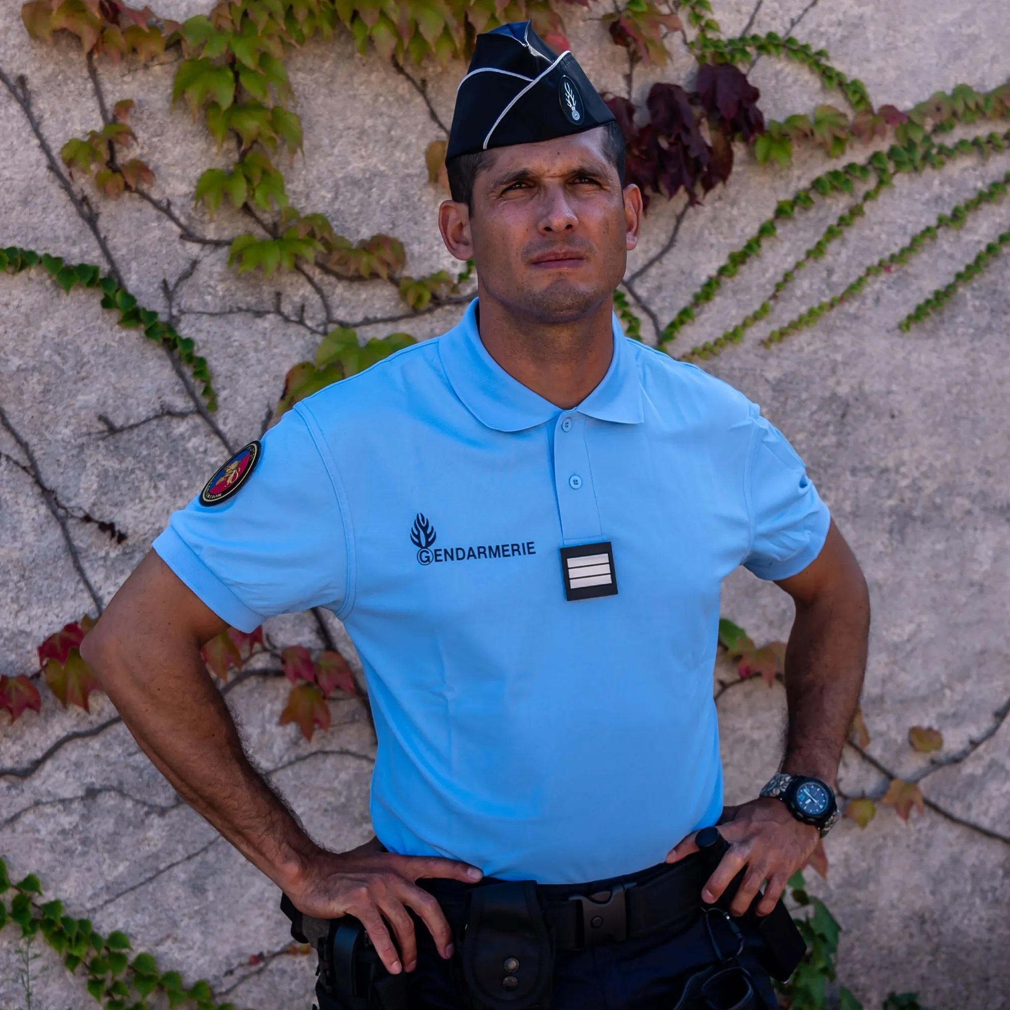 Polo Gendarmerie Bleu Cooldry® Manches Courtes