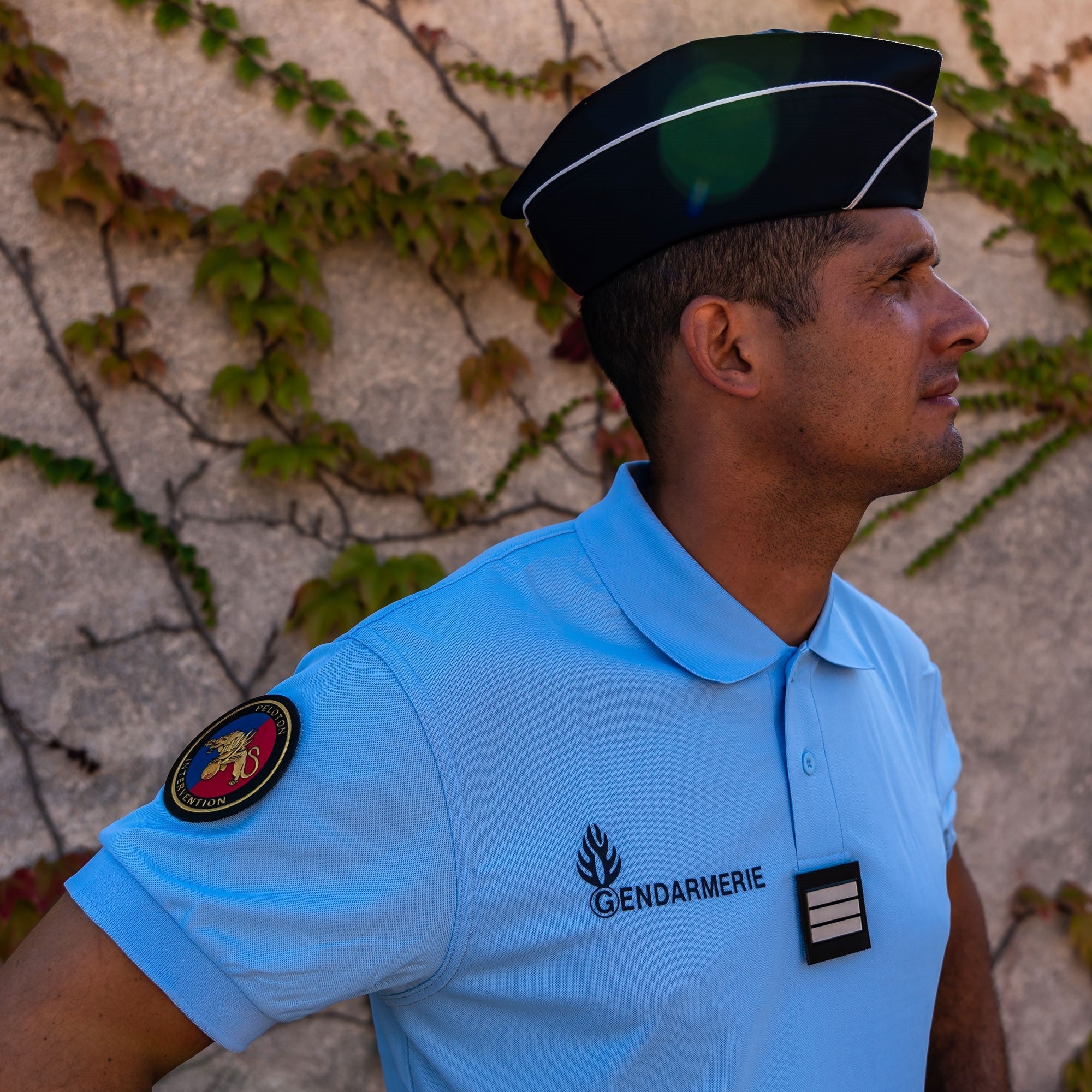 Polo Gendarmerie Bleu Cooldry® Manches Courtes