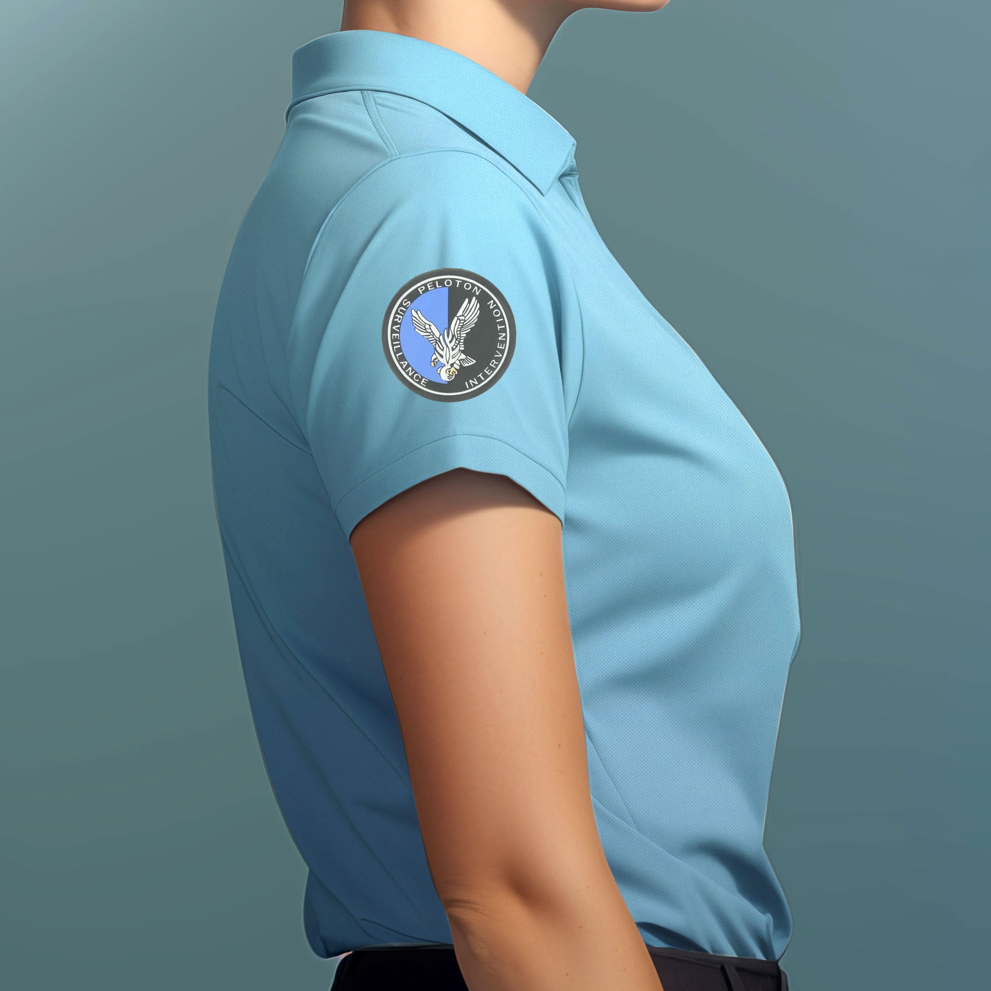 Polo Gendarmerie Bleu Cooldry® Manches Courtes pour Femme