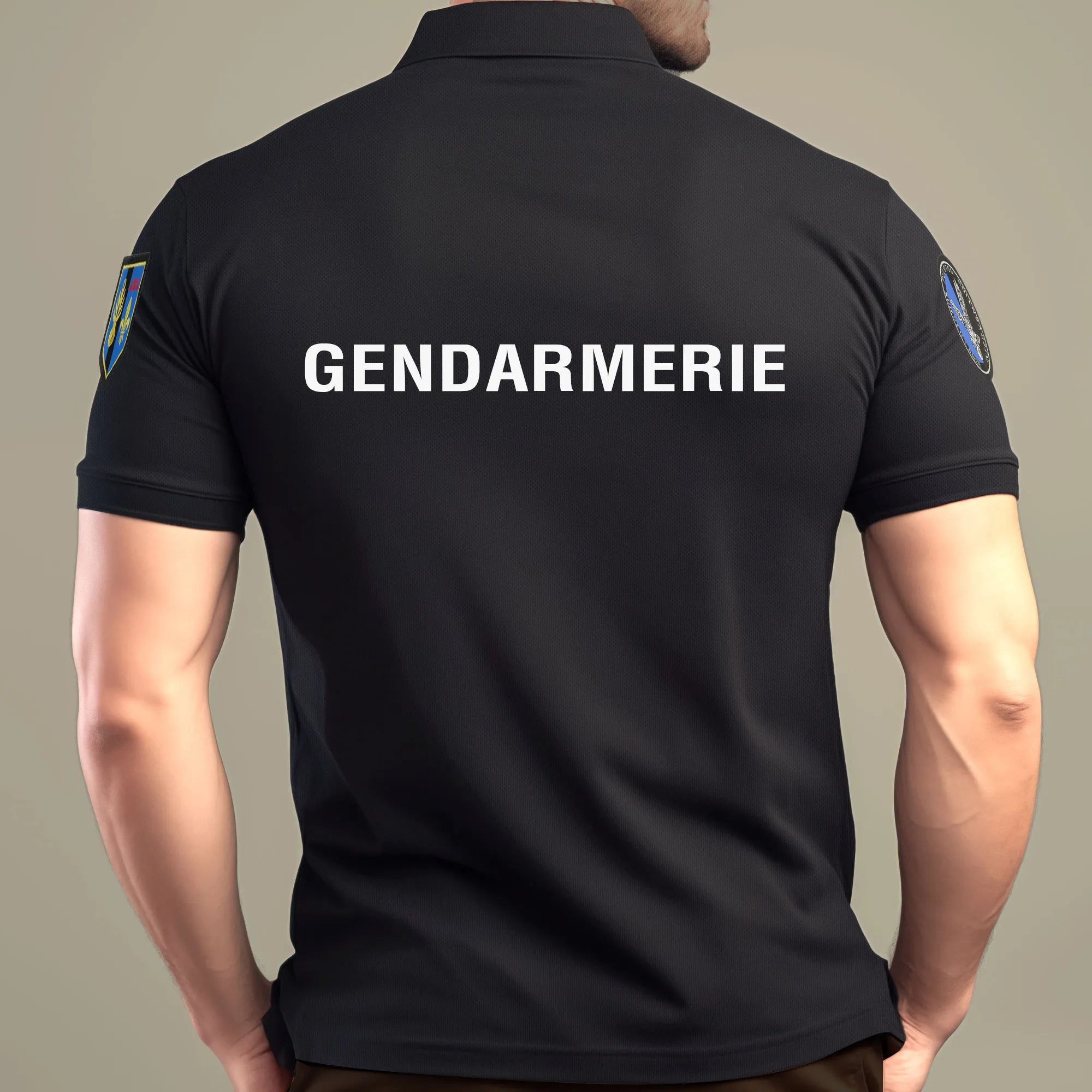 Polo Gendarmerie Noir Cooldry® Manches Courtes