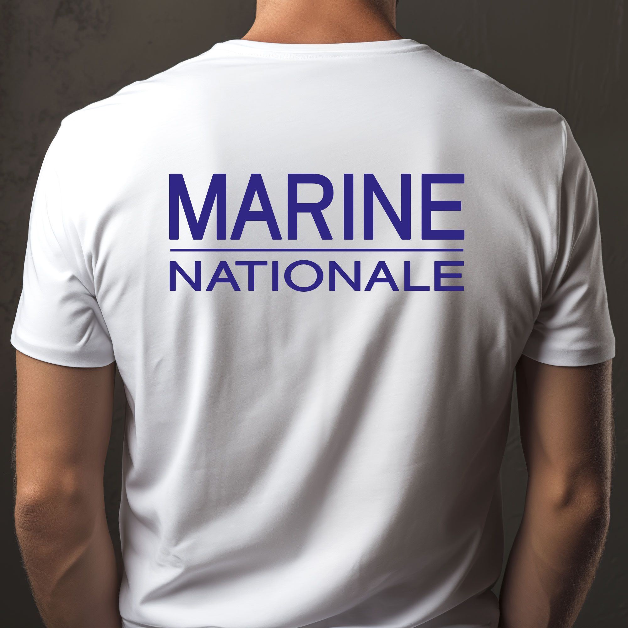 T-shirt Cooldry® à Manches Courtes Flocage Marine Nationale