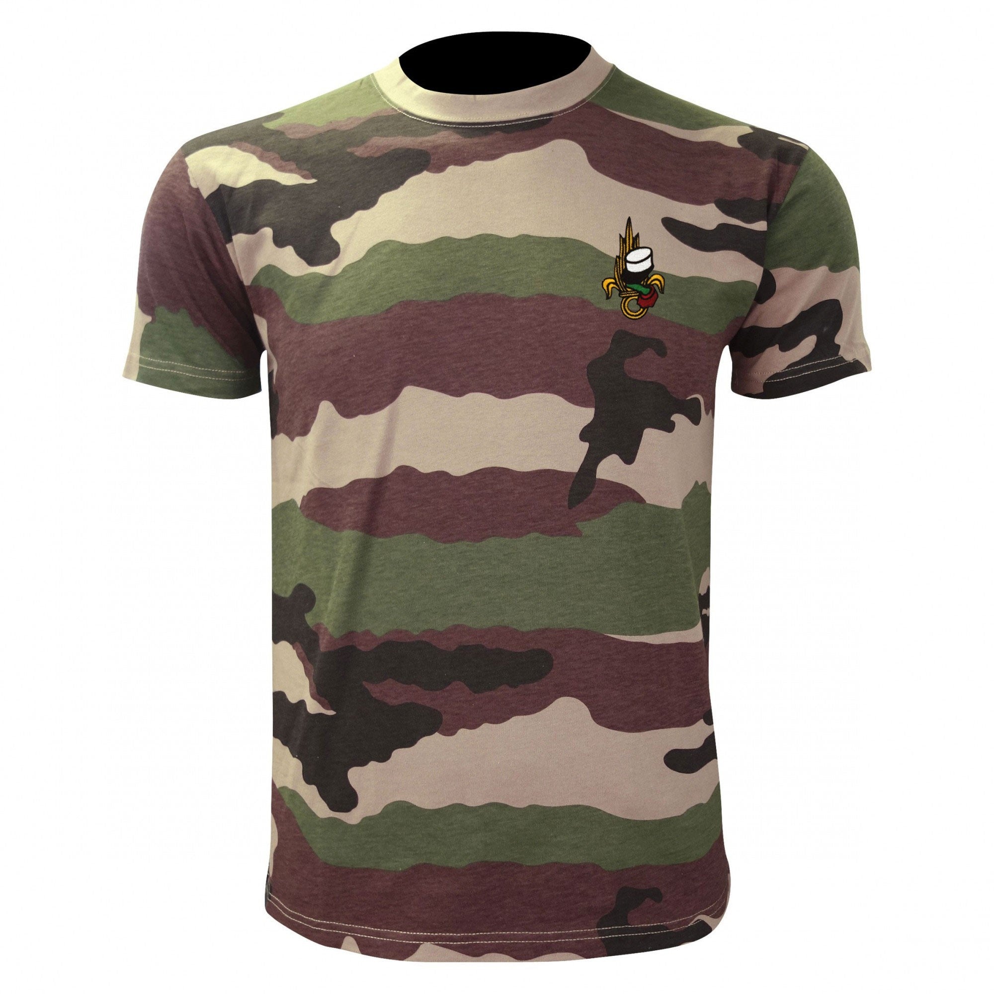 T-shirt Camouflage CE à Manches Courtes Brodé Légion Étrangère