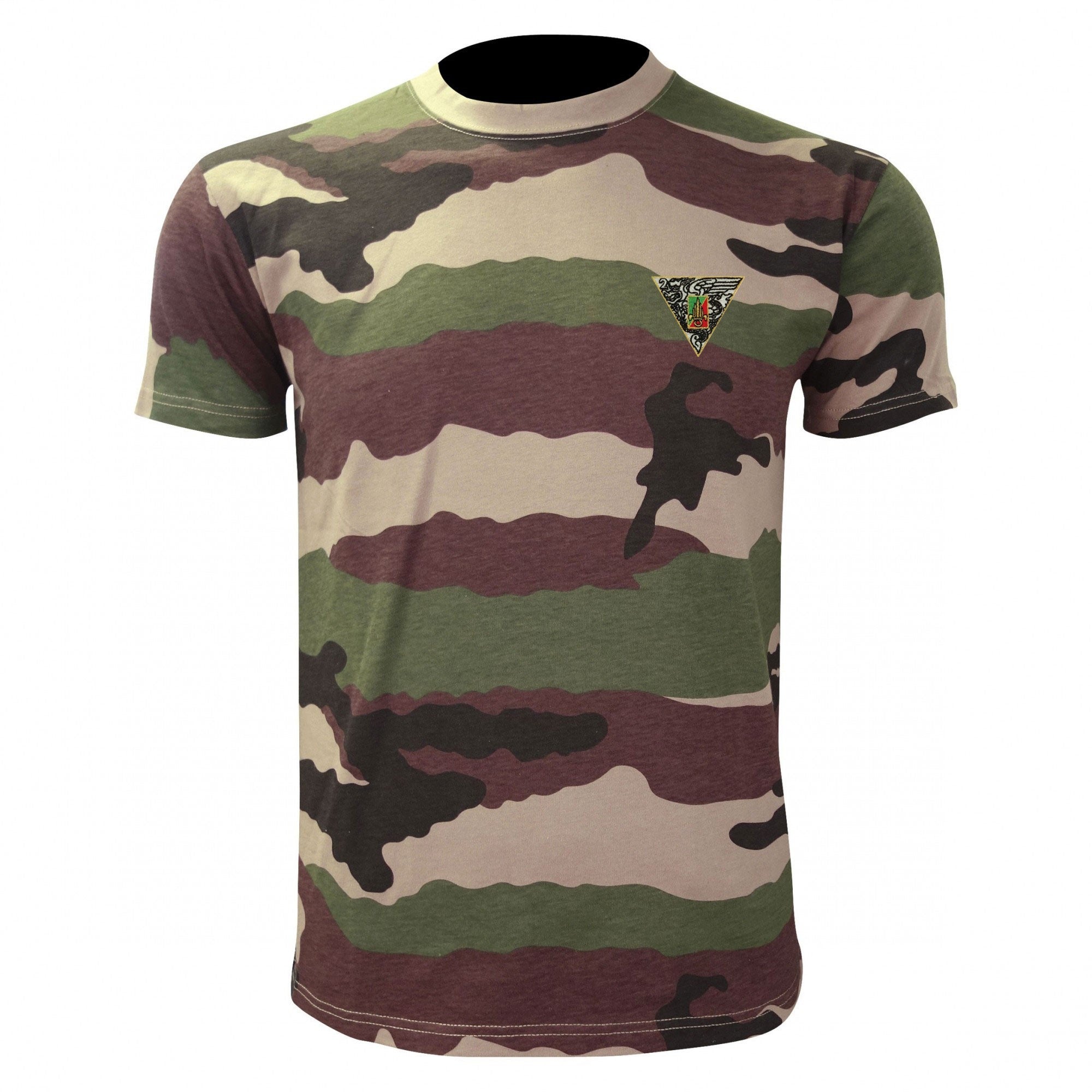 T-shirt Camouflage CE à Manches Courtes Brodé 2REP